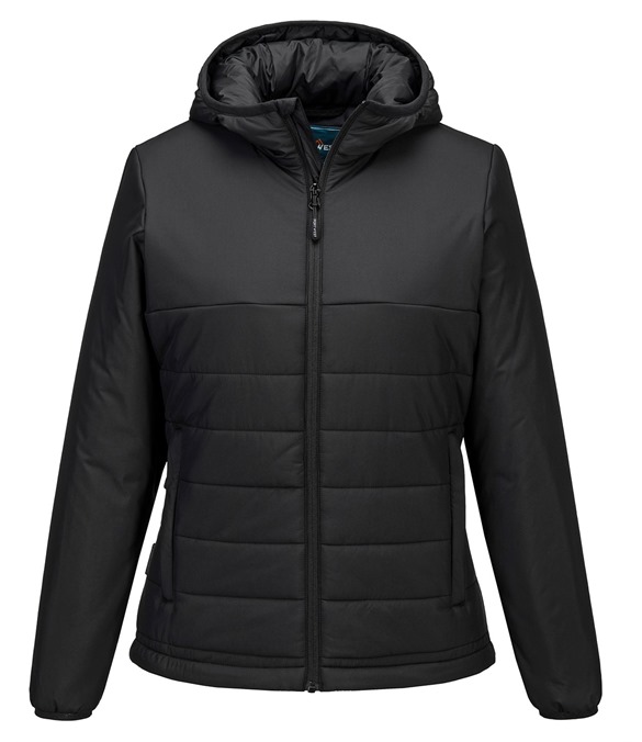 Women?s professional hooded insulated baffle jacket (S613)