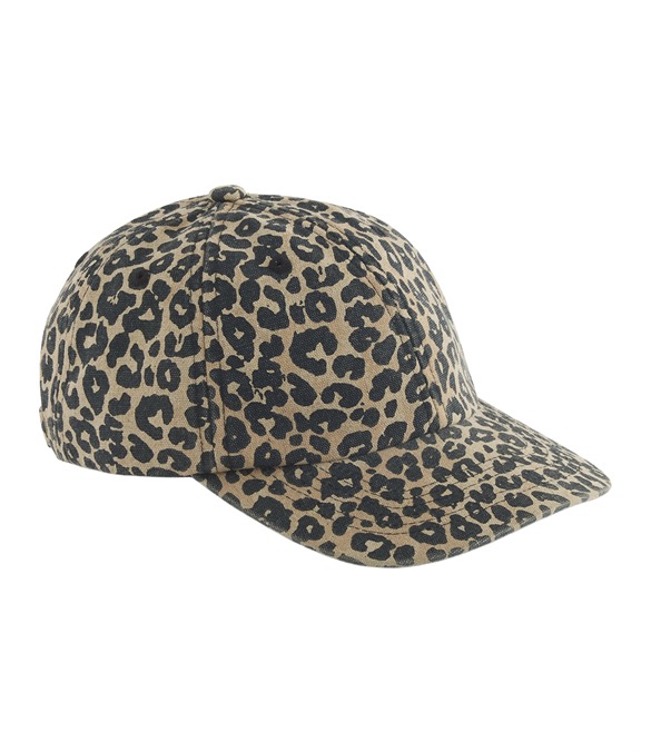 Leopard print 6-panel cap