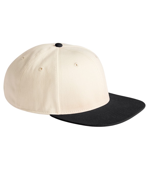 Contrast flat peak 6-panel cap