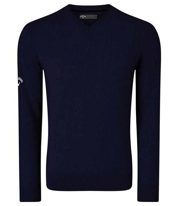 Ribbed v-neck Merino sweater