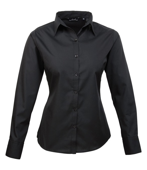 Women's poplin long sleeve blouse