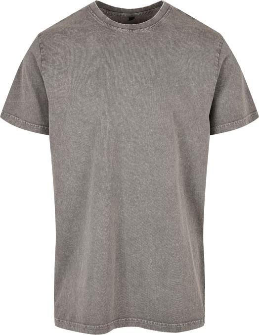 Acid washed round neck tee