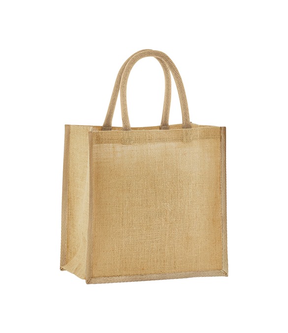 Natural starched jute mini gift bag