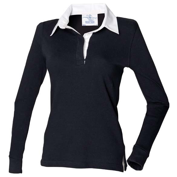 Women&#39;s long sleeve plain rugby shirt