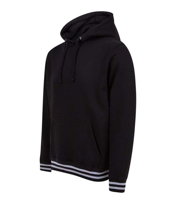 Hoodie with striped cuffs