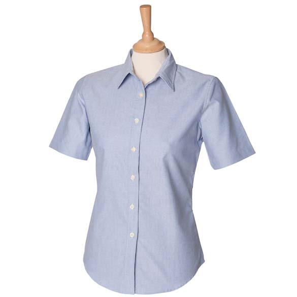 Women&#39;s short sleeve classic Oxford shirt