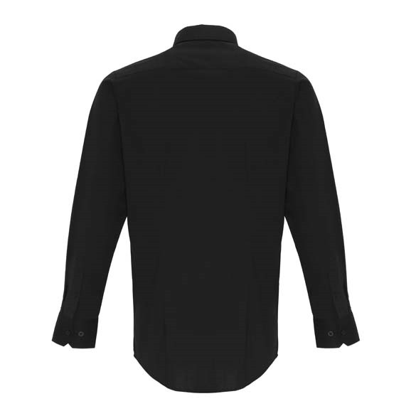 Stretch fit cotton poplin long sleeve shirt