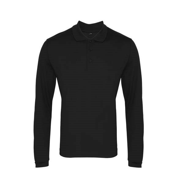 Long sleeve Coolchecker&#174; piqu&#233; polo