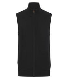 Sleeveless zip-through jumper