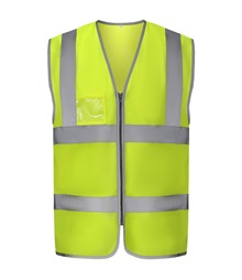 Hi-vis zip ID reflective border waistcoat (HVW103)