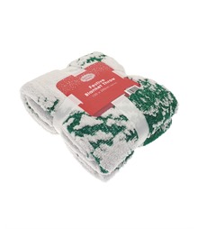 Christmas tree jacquard sherpa throw
