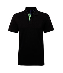 Men's classic fit contrast polo