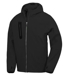 3-layer recycled printable casual hooded softshell