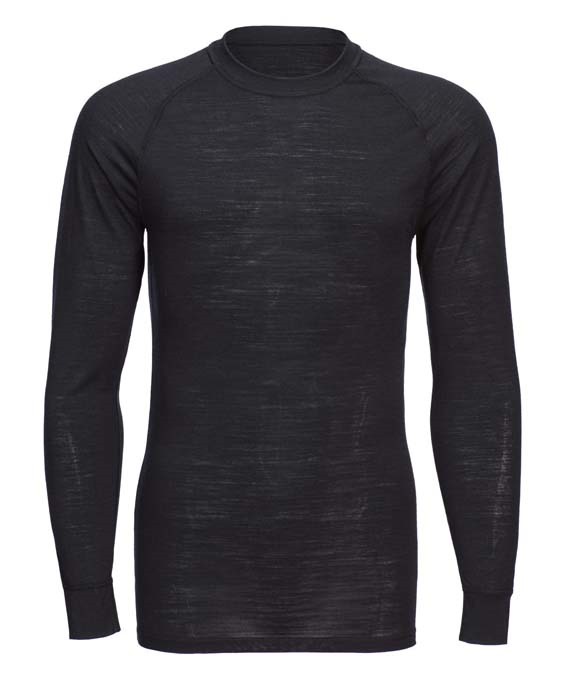 Merino wool crew neck long sleeve top