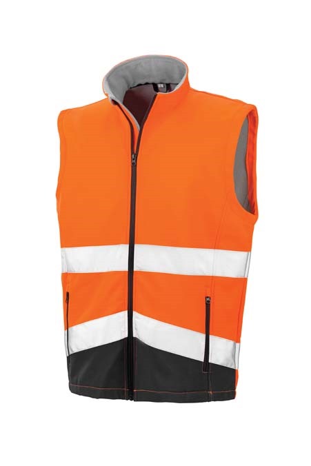 Printable safety softshell gilet