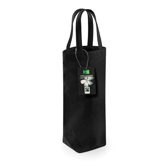 Fairtrade cotton bottle bag