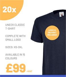 20 x Uneek Classic T-Shirts