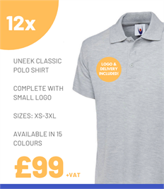 12 x Uneek Classic Polo Shirts