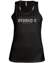 Studio C Printed Black Women's Cool Sports Vest 