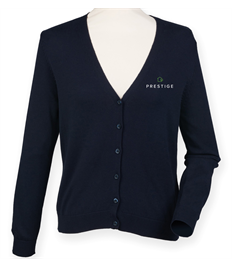 Prestige Ladies Embroidered V-neck Cardigan -Larger Sizes 