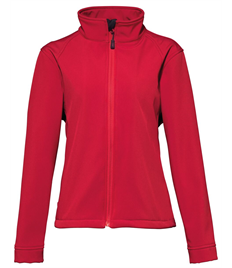 Ladies Soft Shell Jacket Embroidered Club Logo Front, Printed 'Kettering Town Harriers' On The Back