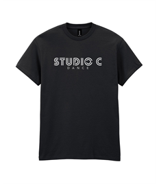 Studio C Printed Black Adult Cotton T-shirt 