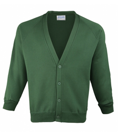 Embroidered Children's Bottle Green  Cardigan 