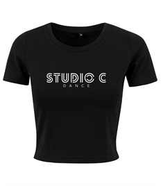 Studio C Printed Black Women's Cropped T-shirt 