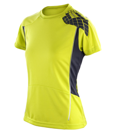 Rushden Runners Womens Training Top Lime/Grey