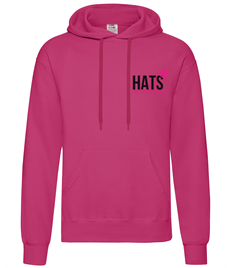 The Heights Embroidered Childrens HATS Pink Pullover Hoodie + Individual Name 