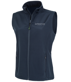 Embroidered Women's Navy Softshell Gilet