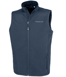 Embroidered Navy Mens Softshell Gilet 