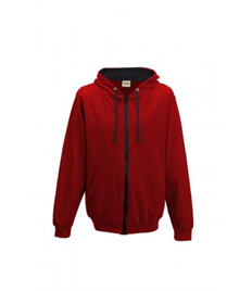 Rushden Runners Red/Black Unisex Zip Hoodie