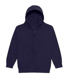 Embroidered Childrens PE Navy Zip Hoodie 