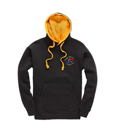 Embroidered Black And Yellow Adults's Pullover Hoodie 
